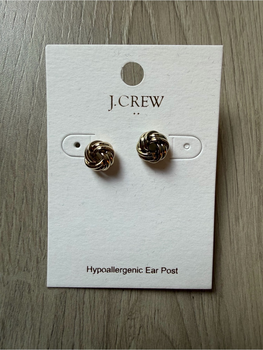 J. Crew Twisted Knot Gold-Tone Stud Earrings